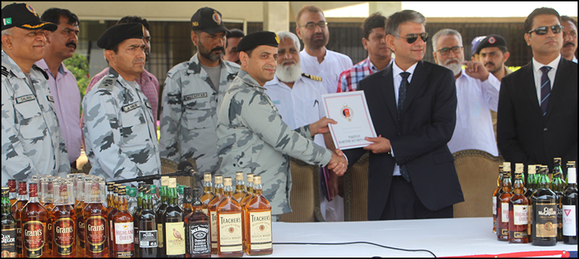 Pakistan Navy seize liquor stock
