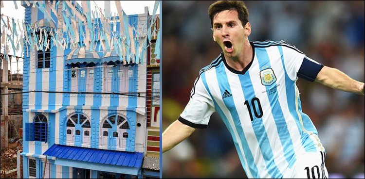 Tea seller paints house Argentina