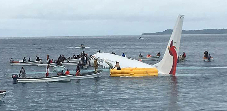 Passenger plane crash landed into the ocean