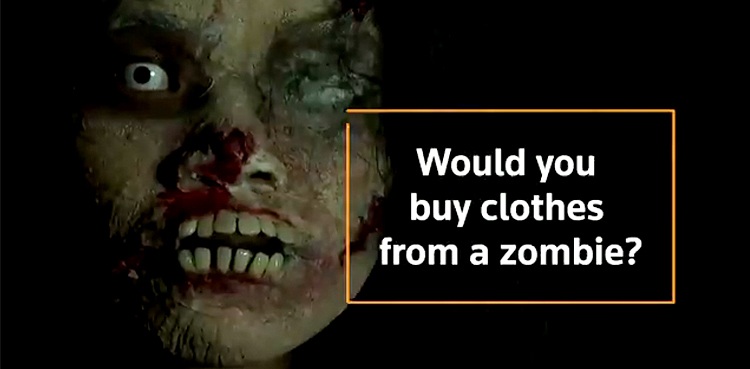 Zombie clothes seller