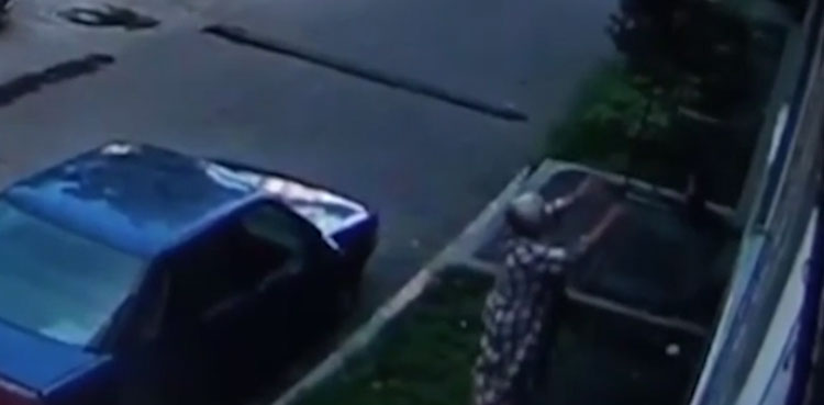 cctv footage grandmother toddler open window