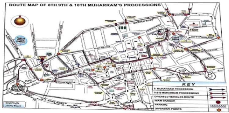 Muharram Traffic Plan, Traffic Police, Karachi