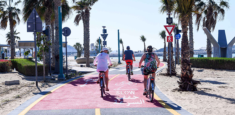 Dubai RTA opens cycling track at Jumeirah Beach