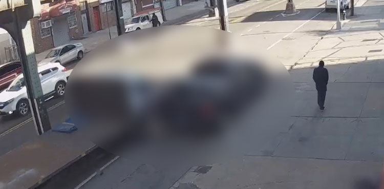 Man crushed, between, Stolen truck, horrific video