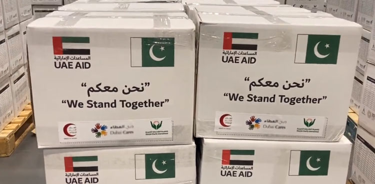 uae, flood, relief goods,