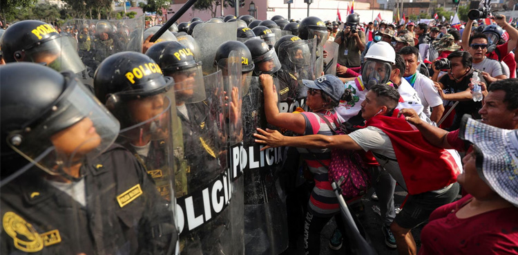 Peru, march, unrest spreads