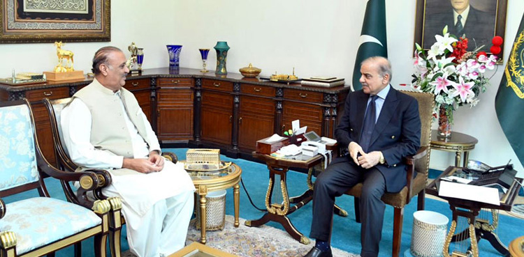 Caretaker PM, Raja Riaz, PM Shehbaz Sharif