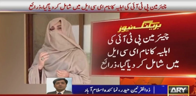 Bushra Bibi, ECL, NCA scandal, Al-Qadir Trust case