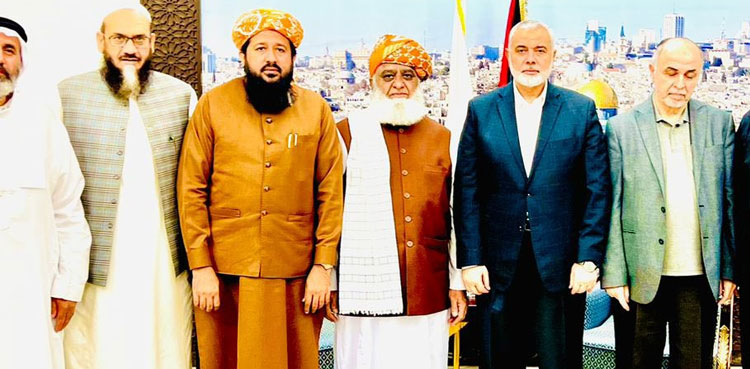 Fazlur Rehman meets Hamas leadership in Qatar