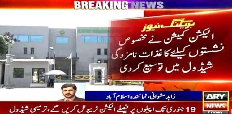 ECP, Election Programme, reserved seats