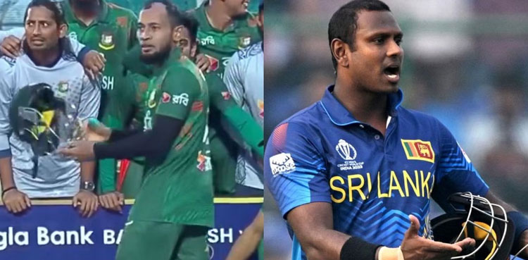 Mushfiqur Rahim, Angelo Mathews, timed-out dismissal