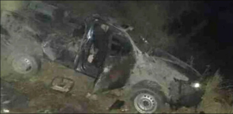 Four policemen died, vehicle overturned, Sindh