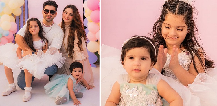 aiman khan, muneeb butt, Miral muneeb, birthday, face reveal