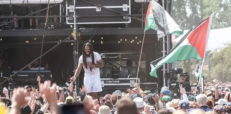 English punk-rap duo, Bob Vylan, IDF, Glastonbury